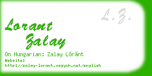 lorant zalay business card